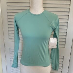 Athleta Seafoam Long Sleeve Tee
